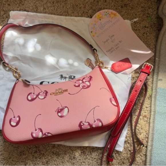 Coach Teri Shoulder Bag With Cherry Print NWT - Picture 2 of 6